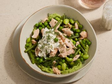 SAUMON ET LEGUMES VERTS