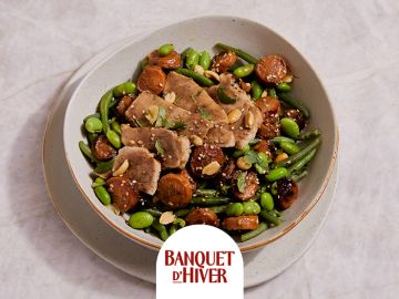 POULET MARINE ET LÉGUMES SAUCE MISO