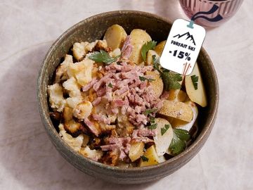 POMME DE TERRE LARDON ET CHOUX FLEUR GRATINE