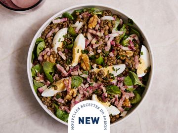 LA LENTILLE OEUF ET LARDON