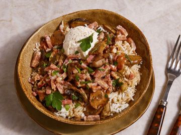 RIZ LARDONS ET CHAMPIGNONS