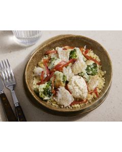 CABILLAUD CHORIZO ET BROCOLI GRATINE