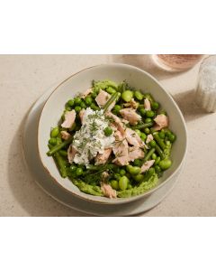 SAUMON ET LEGUMES VERTS