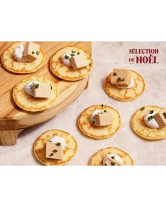 LES BLINIS FOIE GRAS CHUTNEY EPICE X24
