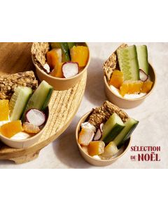 LES GRAZING CUPS HADDOCK FUME & CRUDITÉS X15