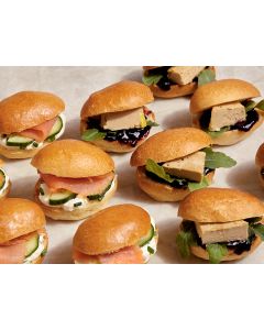 LES MINI BRIOCHES FOIE GRAS-SAUMON X36