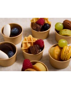LES GRAZING CUPS MINI FONDANT CHOCOLAT GAUFRE & MACARON X30