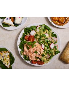 SAUMON EFFILOCHE BOULGOUR ASSAISONNE