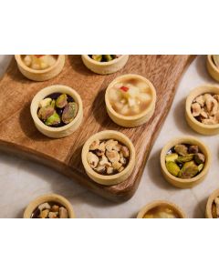 PLATEAU TARTELETTES POMME CARAMEL - NOISETTE - CHOCOLAT PISTACHE x 48