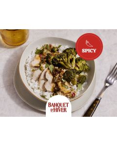 POULET SAUCE KUNG PAO BROCOLIS ET RIZ