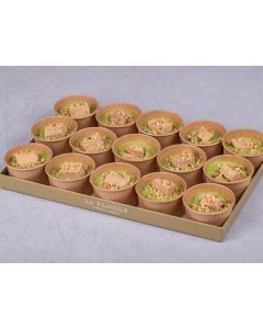 PETIT PLATEAU VERRINES CREMEUX PETITS POIS ET FOIE GRAS x15