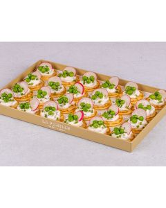 PETIT PLATEAU VG BLINIS FROMAGE FRAIS PETIT POIS