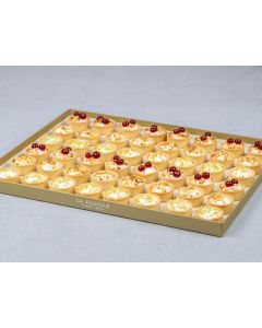 PLATEAU TARTELETTES AUX FRUITS ROUGES - CITRON VERT - MARRONS X 48