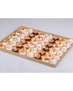 ANCIEN PLATEAU BLINIS FOIE GRAS - SAUMON GRAVELAX - TARTUFATA