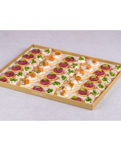 PLATEAU CRACKERS FROMAGE FRAIS - SAUMON GRAVELAX - HOUMOUS