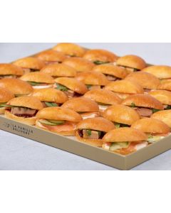 PLATEAU MINI BRIOCHE FOIE GRAS-SAUMON