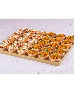 PLATEAU VERRINES PETITE BETTERAVE PATATE DOUCE QUINOA POIS CHICHE