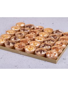 PLATEAU VERRINES CREME DE MARRONS - NOISETTES - POIRE CHOCOLAT x 30